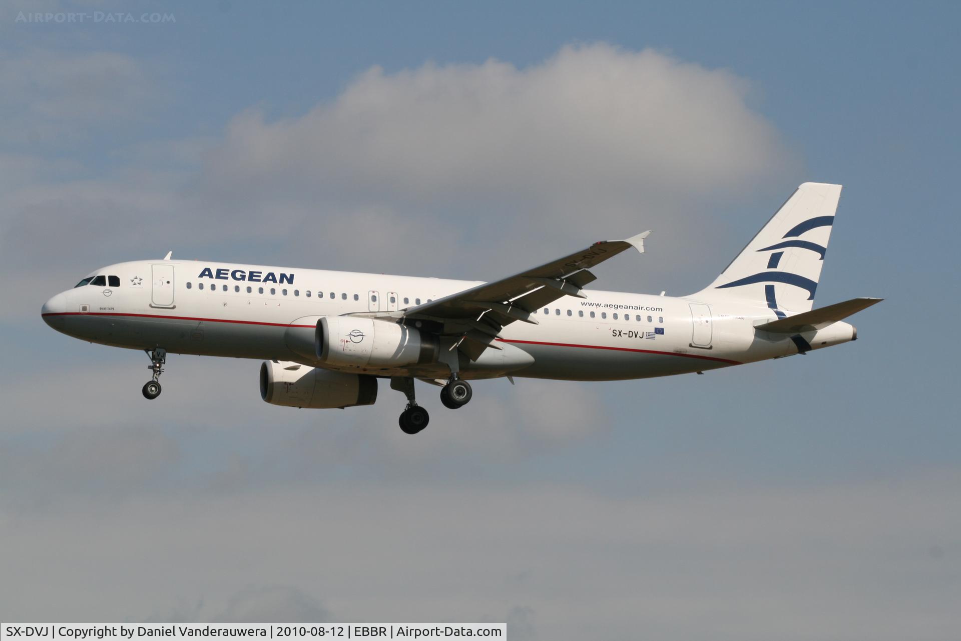 SX-DVJ, 2007 Airbus A320-232 C/N 3365, Arrival of flight A3 620 to RWY 25L  (with Star Alliance)