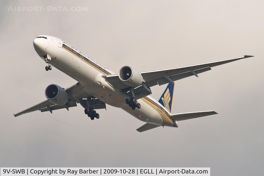 9V-SWB, 2006 Boeing 777-312/ER C/N 33377, Boeing 777-312ER [33377] (Singapore Airlines) Home~G 28/10/2009