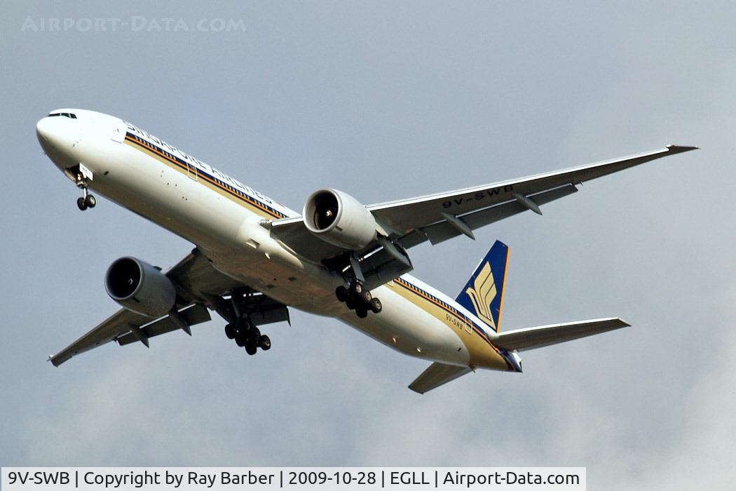 9V-SWB, 2006 Boeing 777-312/ER C/N 33377, Boeing 777-312ER [33377] (Singapore Airlines) Home~G 28/10/2009