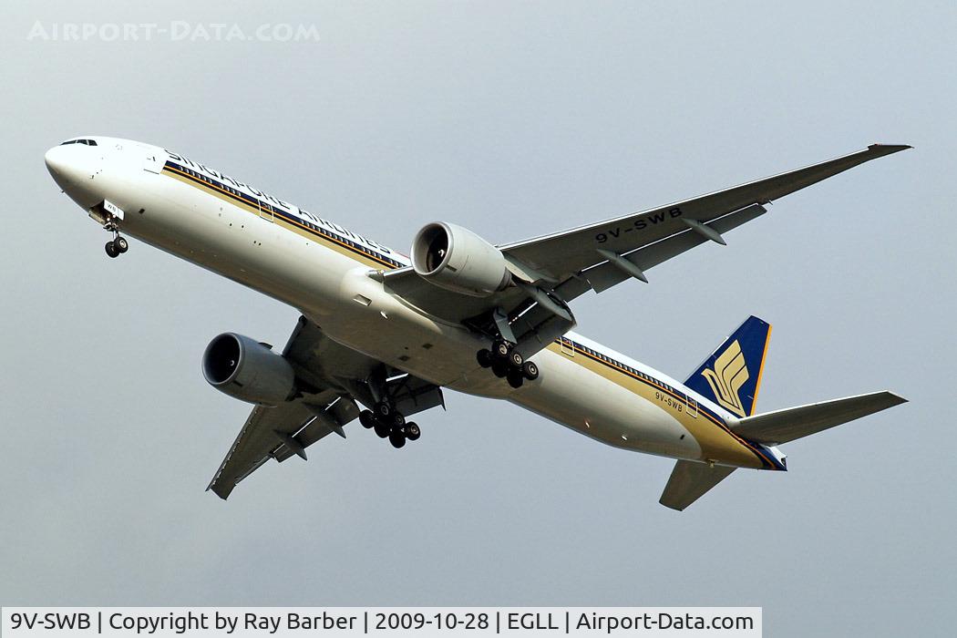 9V-SWB, 2006 Boeing 777-312/ER C/N 33377, Boeing 777-312ER [33377] (Singapore Airlines) Home~G 28/10/2009