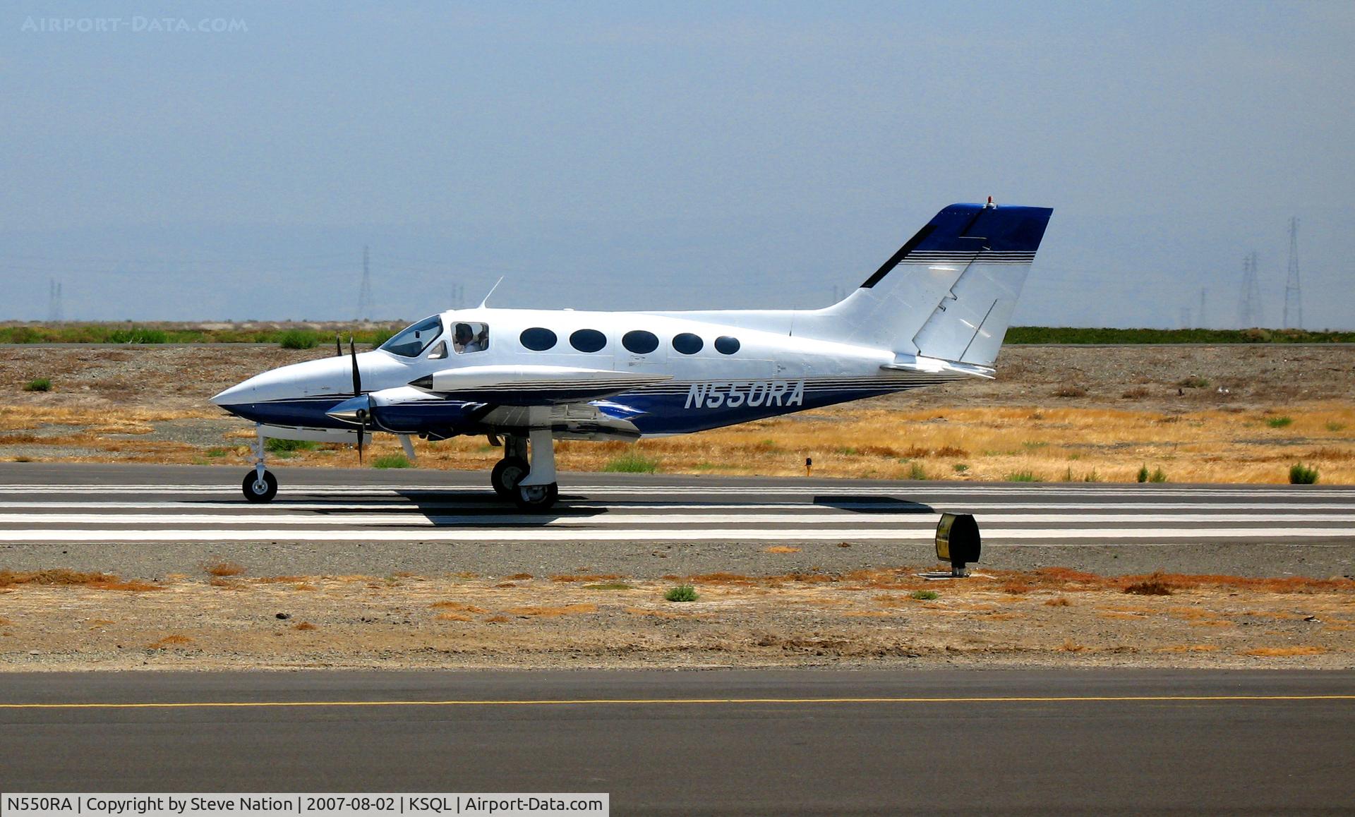 N550RA, 1976 Cessna 414 Chancellor C/N 414-0828, Glenbrook Flyboys 1976 Cessna 414 from Carson City, NV on take-off roll for return flight home