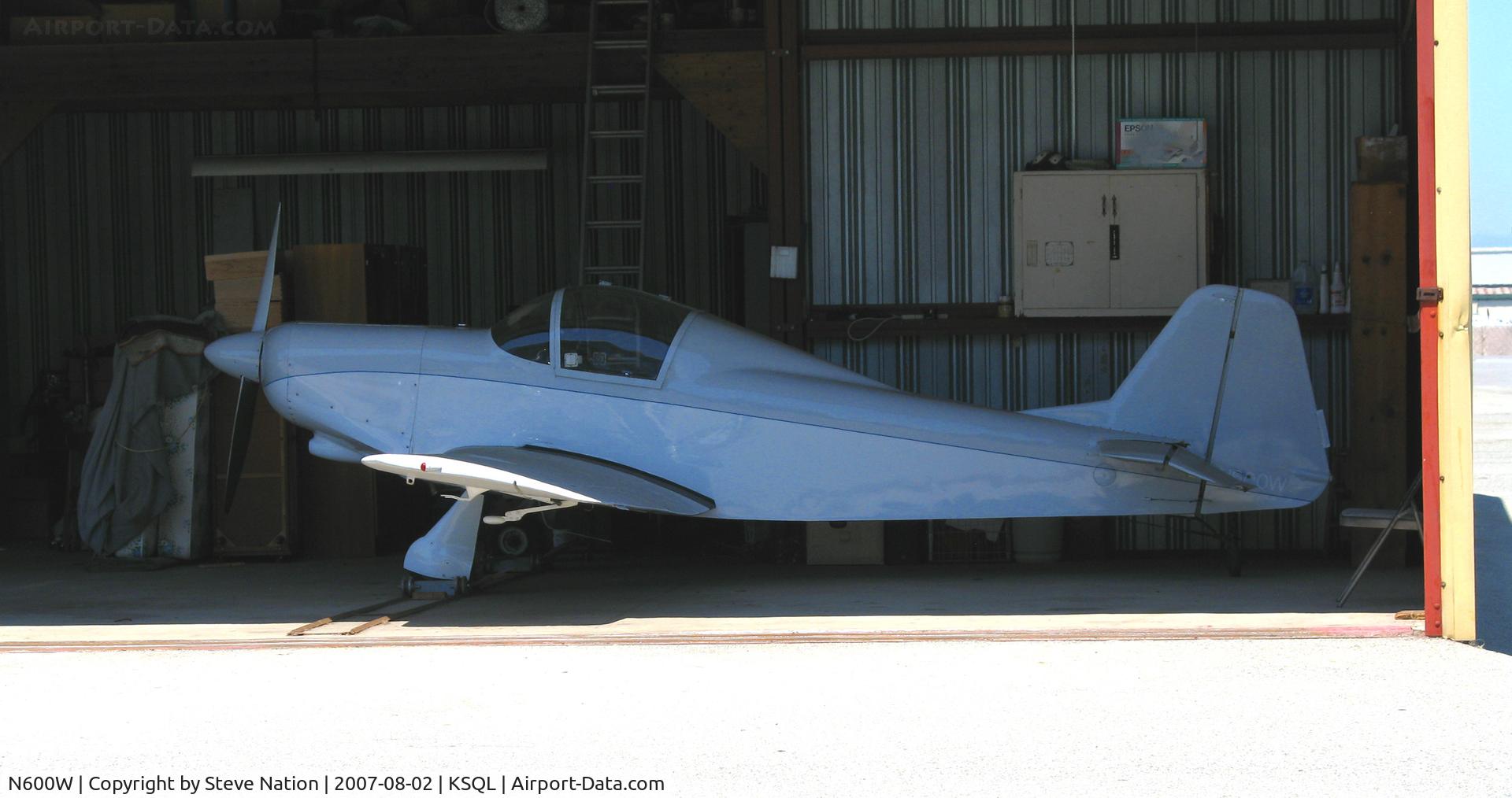 N600W, Cvjetkovic CA-65 Skyfly C/N 1 (N600W), Locally-based Wiocoxon CVJETKOVIC CA65 homebuilt at hangar door