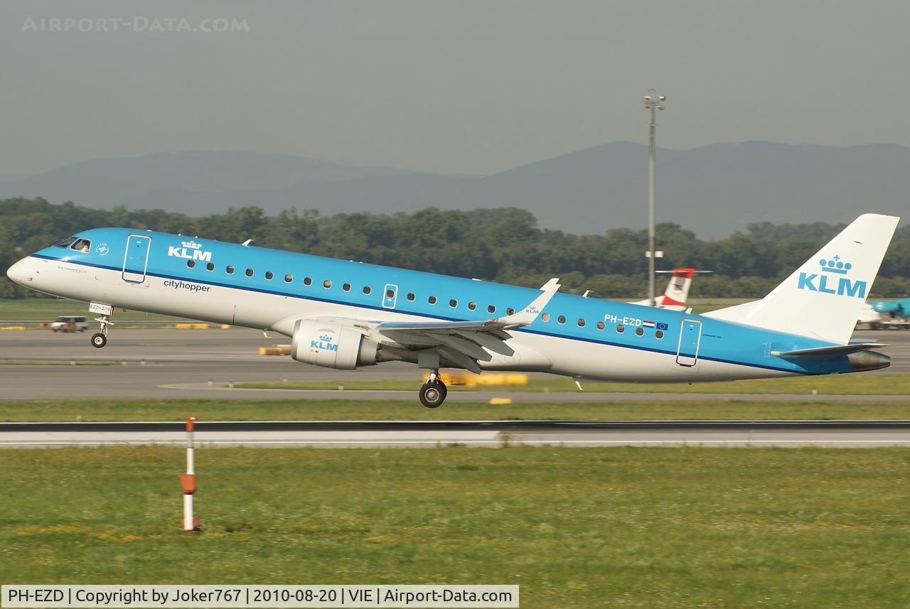 PH-EZD, 2009 Embraer 190LR (ERJ-190-100LR) C/N 19000279, KLM Royal Dutch Airlines