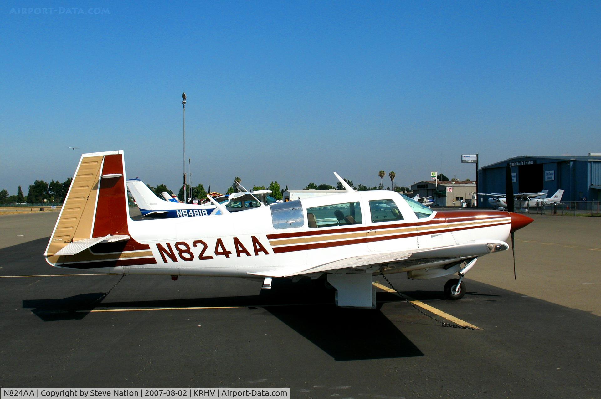 N824AA, 1984 Mooney M20K C/N 25-0824, 1984 Mooney M20K visiting from Nevada