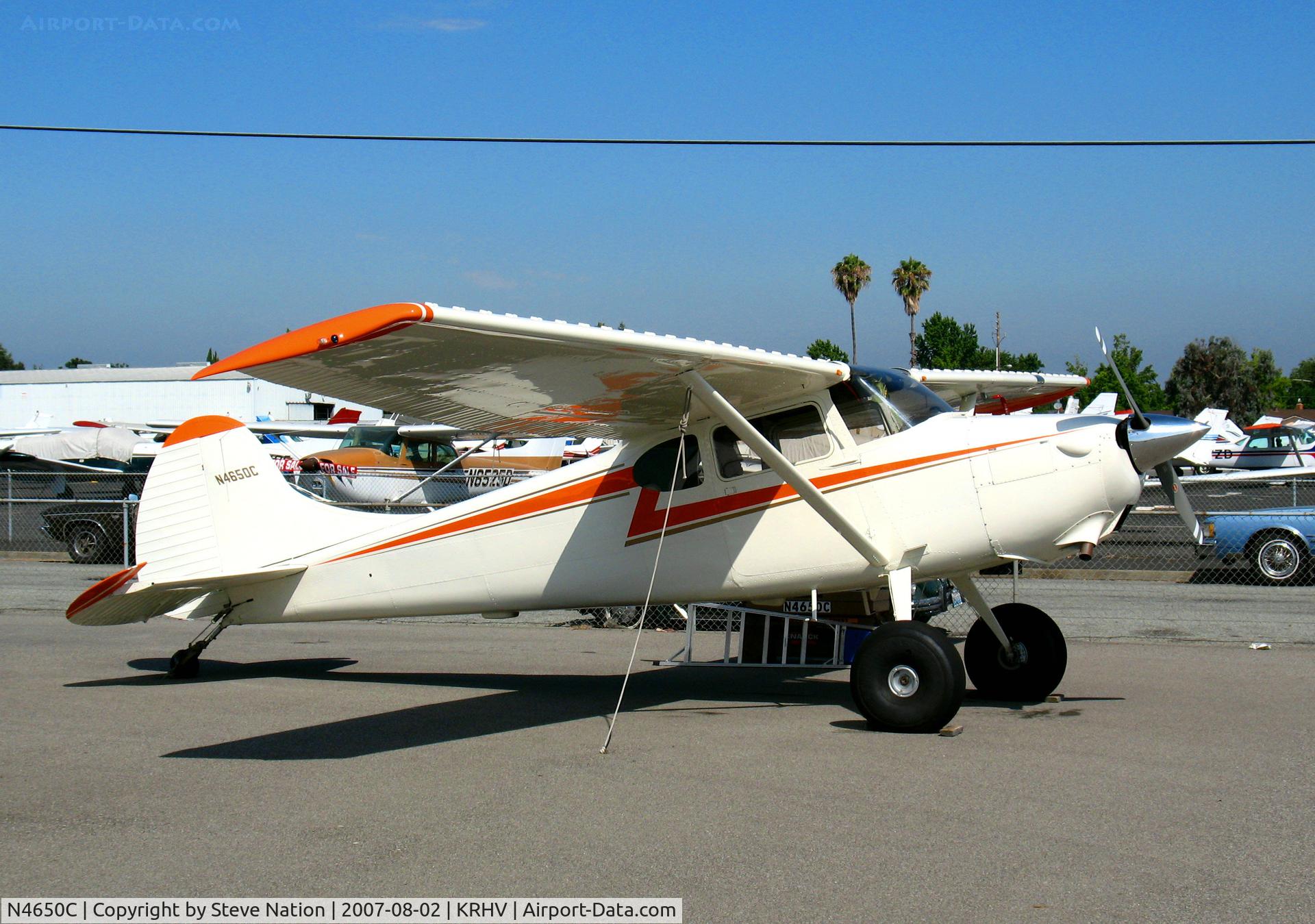 N4650C, 1953 Cessna 170B C/N 25594, Locally-based 1953 Cessna 170B outfitted for river sandbar ops