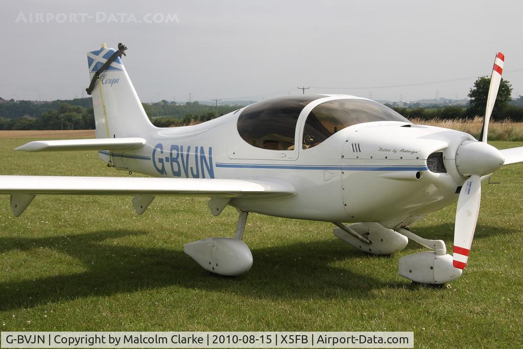G-BVJN, 1995 Europa Tri-Gear C/N PFA 247-12666, Europa at Fishburn Airfield in August 2010.