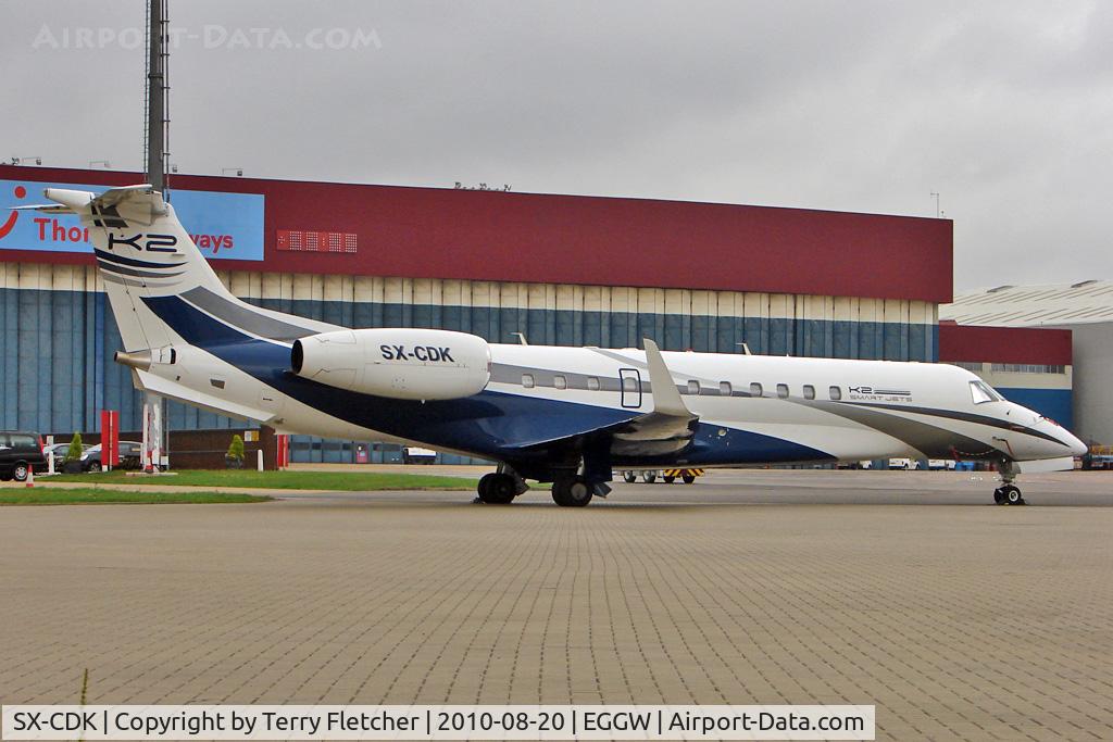 SX-CDK, 2007 Embraer EMB-135BJ Legacy 650 C/N 14500998, Greek registered 2007 Embraer EMB 135 BJ Legacy, c/n: 14500998 at Luton