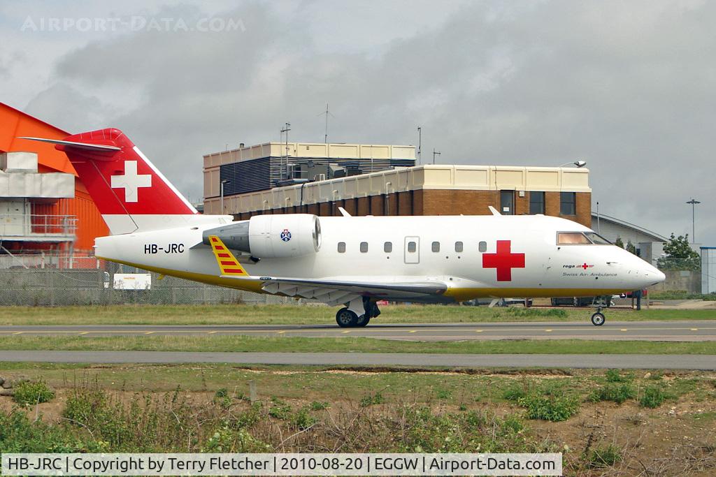 HB-JRC, 2002 Bombardier Challenger 604 (CL-600-2B16) C/N 5540, Swiss Air Ambulance Bombardier Challenger 604, c/n: 5540 at Luton