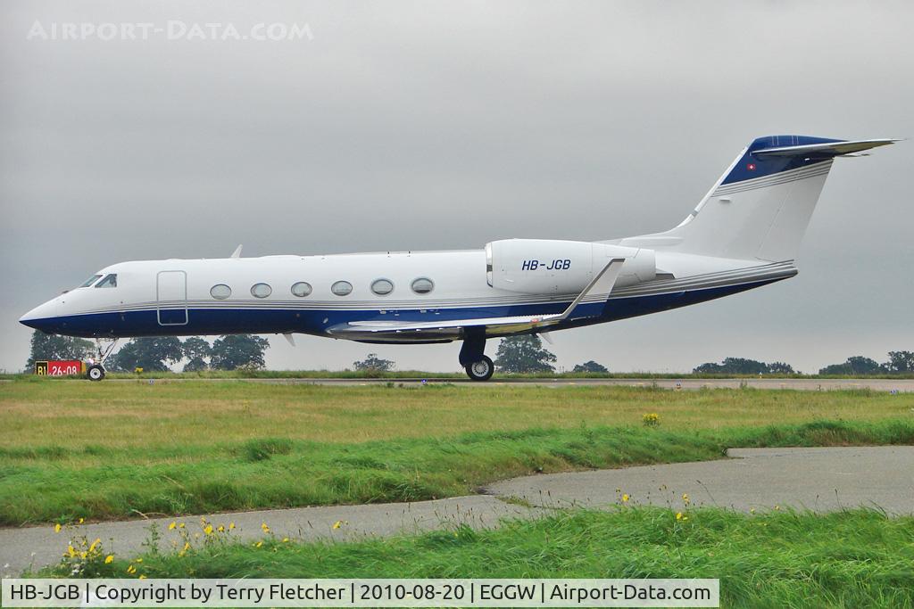 HB-JGB, 2008 Gulfstream Aerospace GIV-X (G450) C/N 4130, Swiss registered Gulf 450 c/n 4130 at Luton