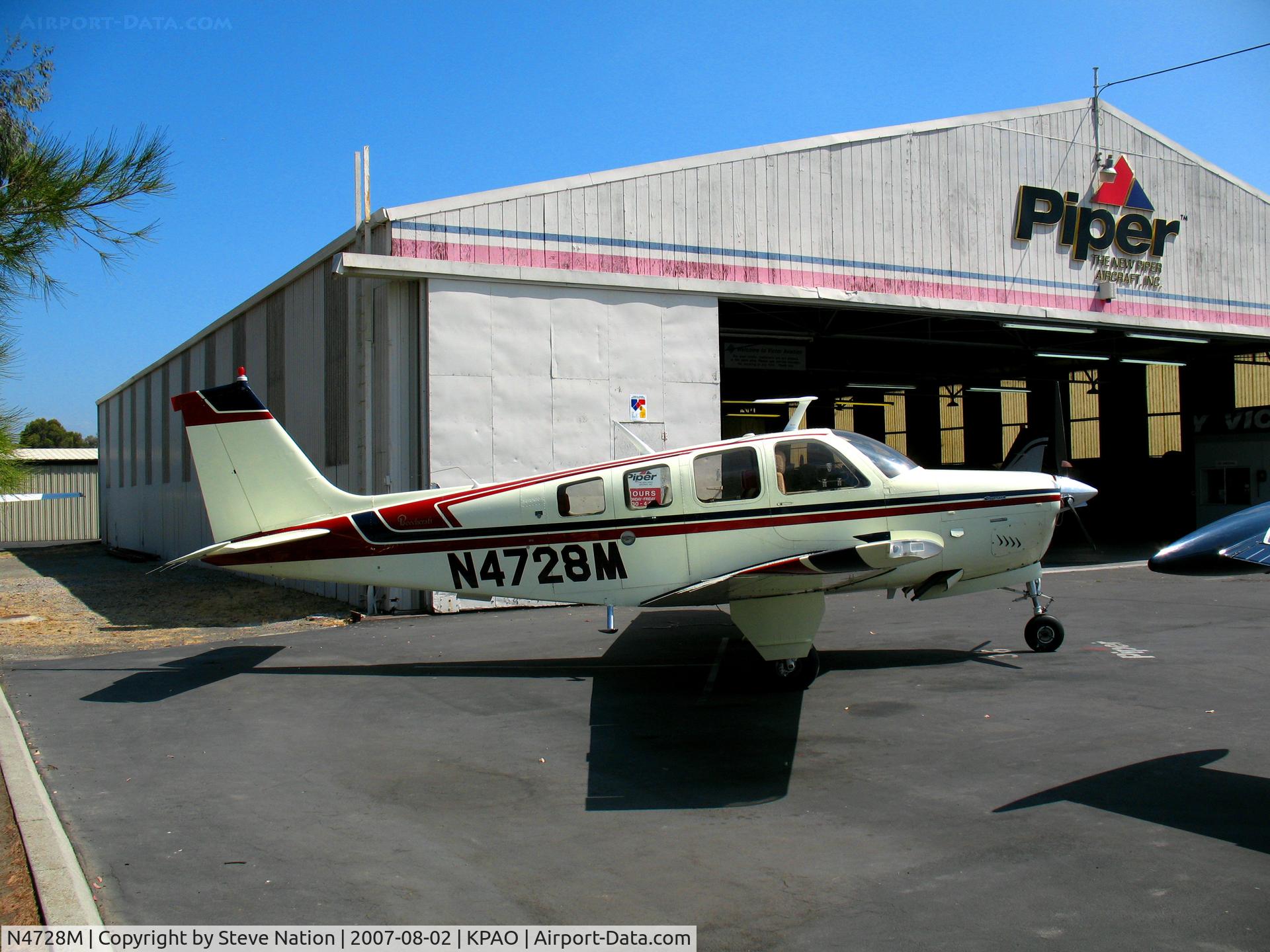 N4728M, 1978 Beech A36 Bonanza 36 C/N E-1256, 1978 Beech A36 with prop
