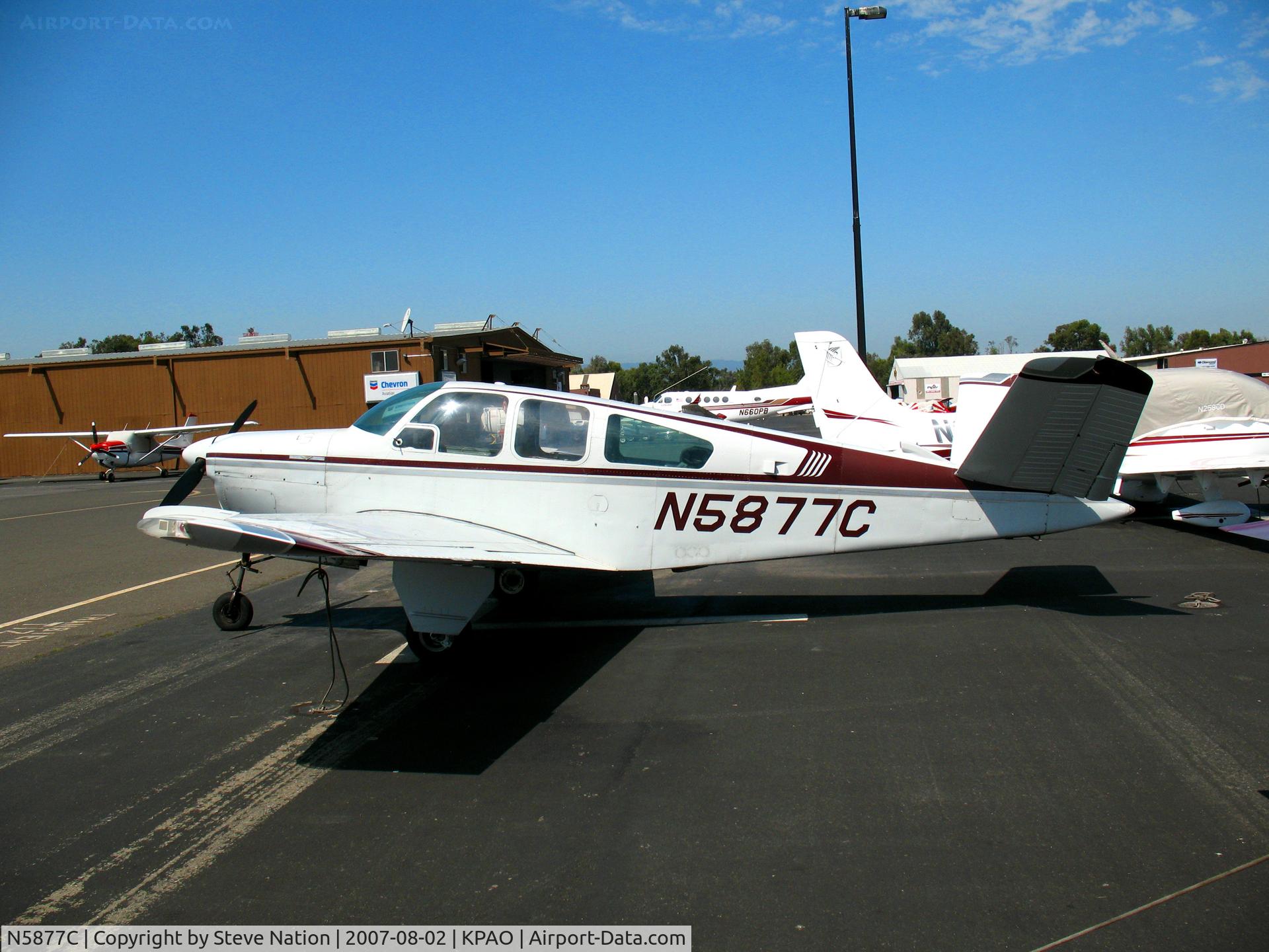 N5877C, 1951 Beech C35 Bonanza C/N D-2833, Classic 1951 Beech C35