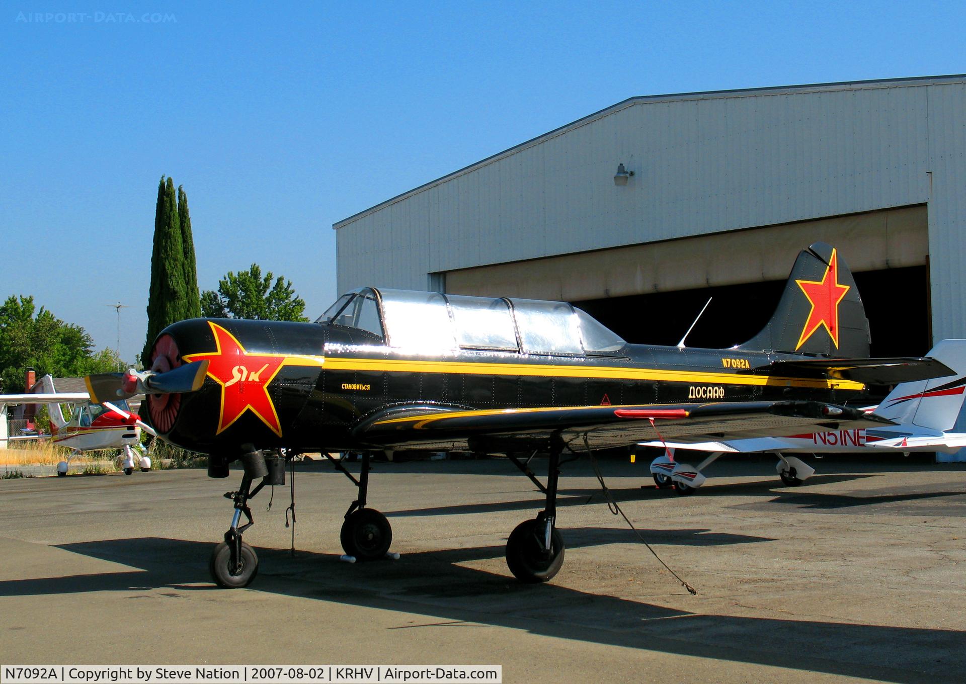N7092A, 1983 Yakovlev Yak-52 C/N 833215, 1983 YAK-52 at mod center