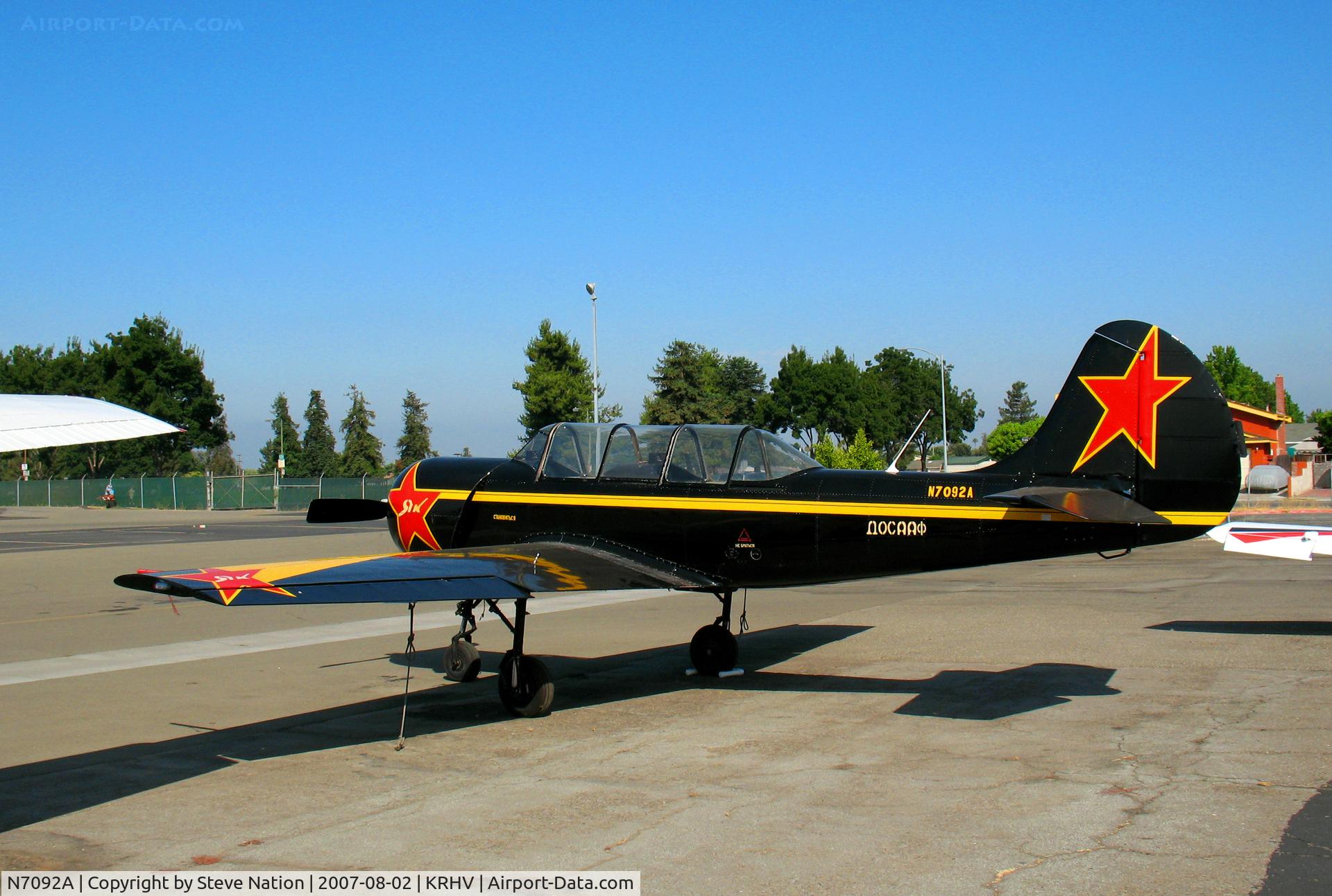 N7092A, 1983 Yakovlev Yak-52 C/N 833215, 1983 YAK-52 at mod center