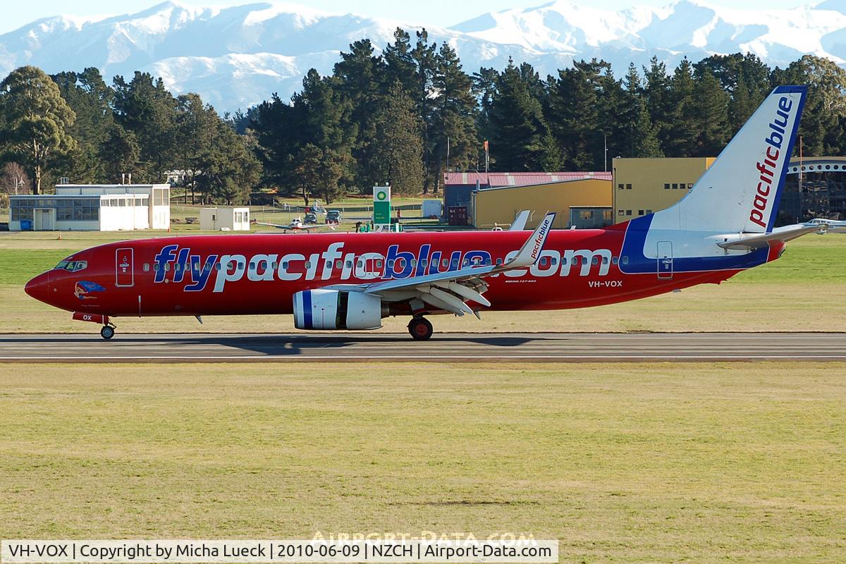VH-VOX, 2004 Boeing 737-8BK C/N 33017, At Christchurch