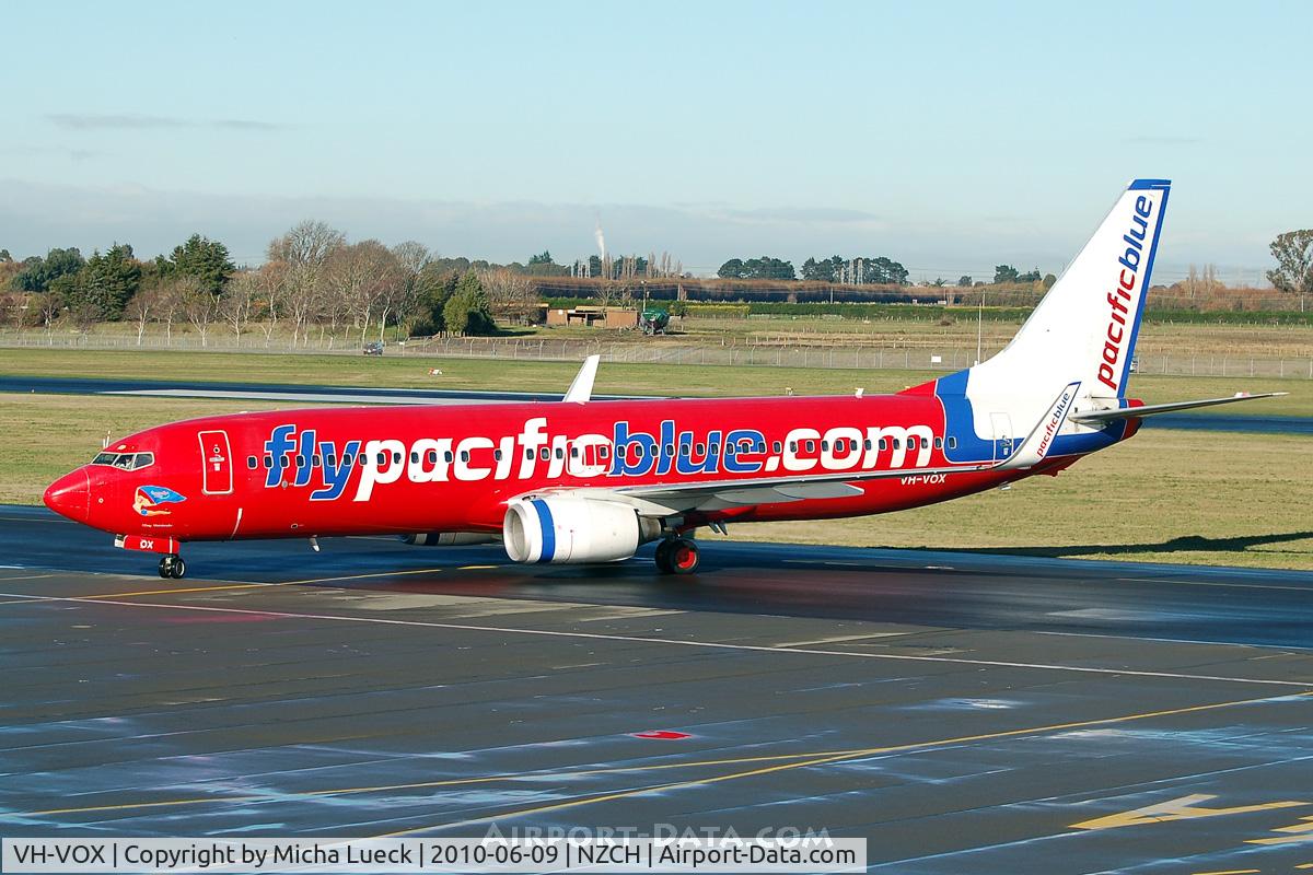 VH-VOX, 2004 Boeing 737-8BK C/N 33017, At Christchurch