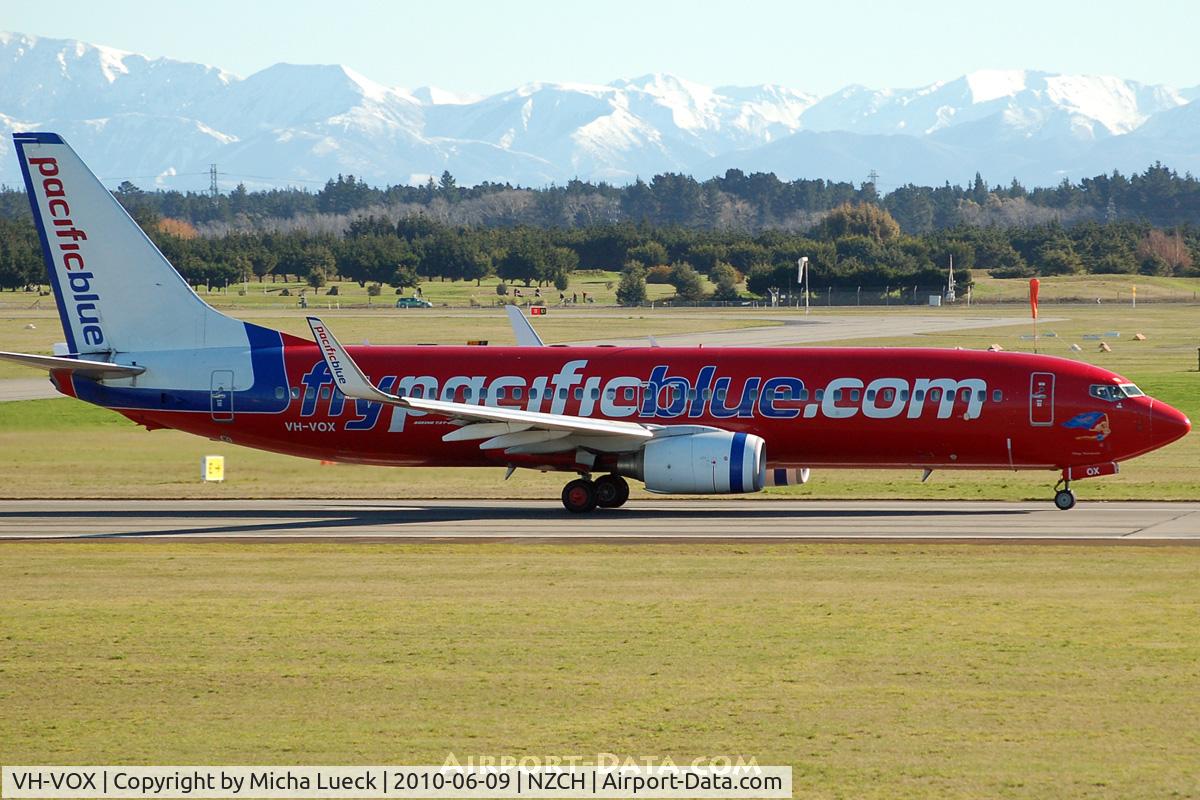 VH-VOX, 2004 Boeing 737-8BK C/N 33017, At Christchurch