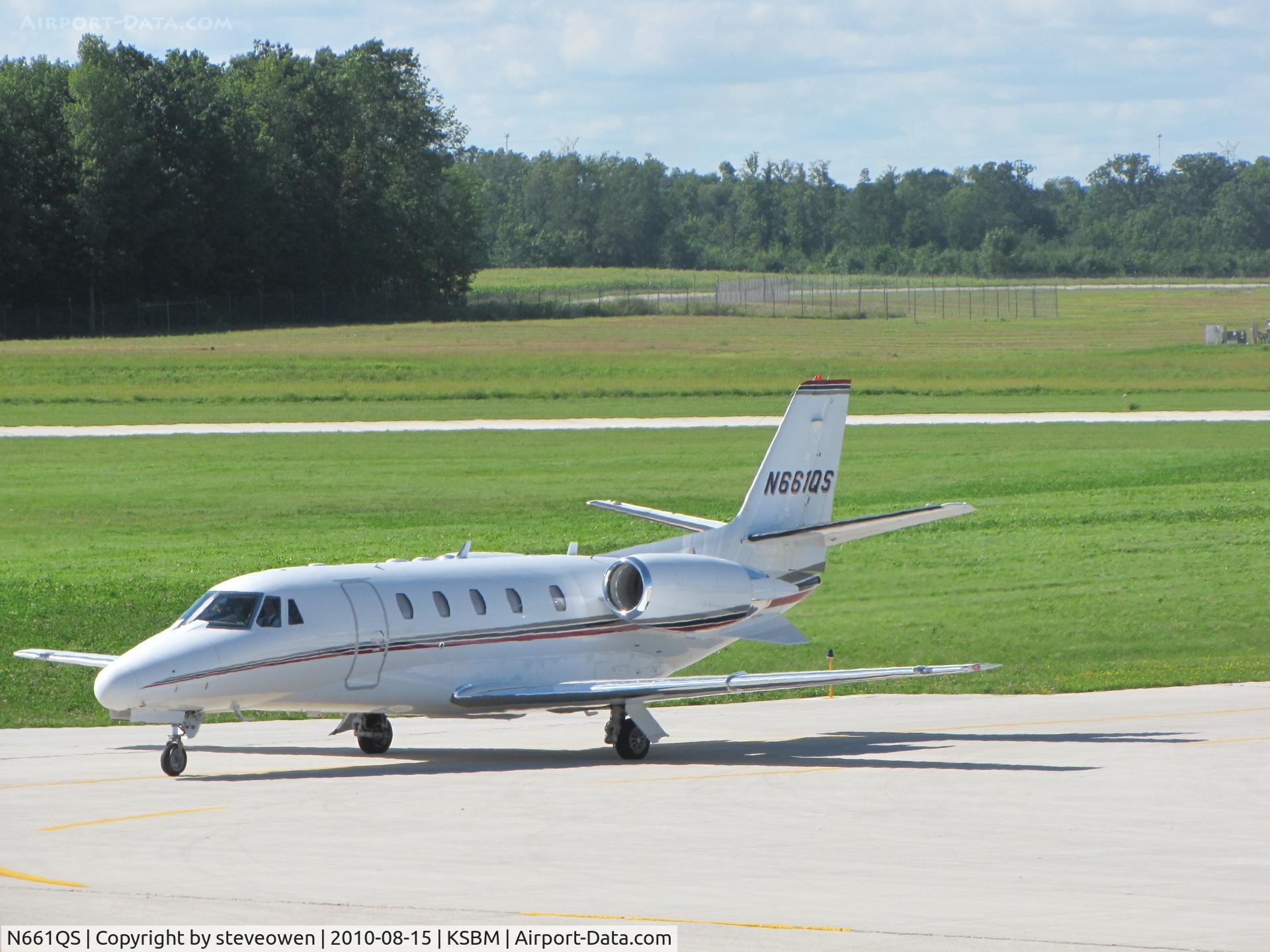 N661QS, 2007 Cessna 560XLS Citation Excel C/N 560-5677, taxing in during the PGA Tour @ KSBM