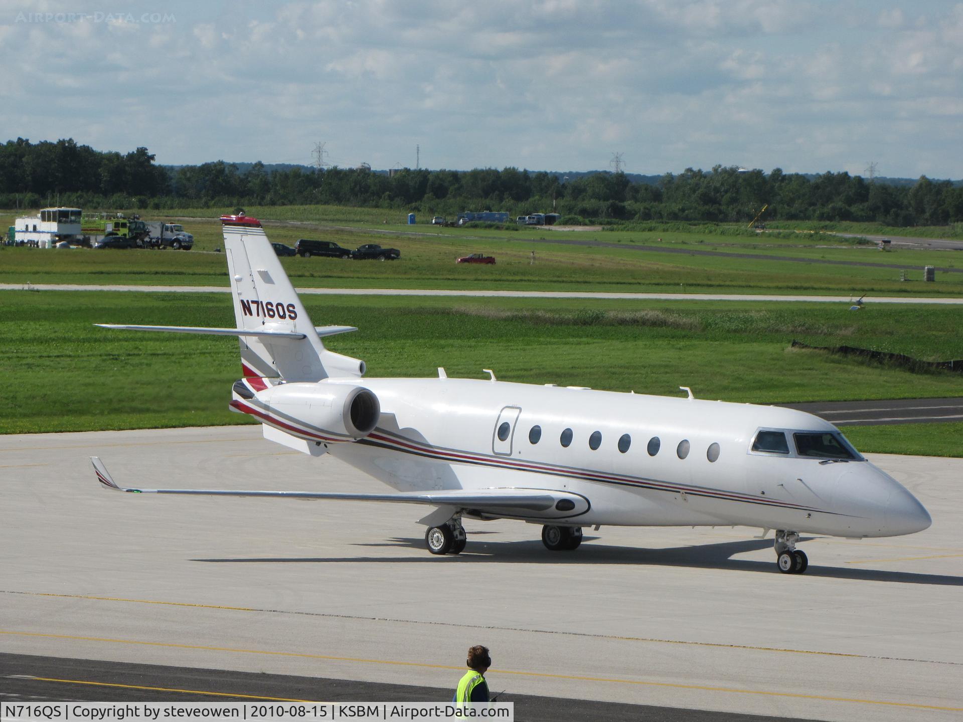 N716QS, 2006 Israel Aircraft Industries Gulfstream 200 C/N 148, @KSBM during the PGA Tour