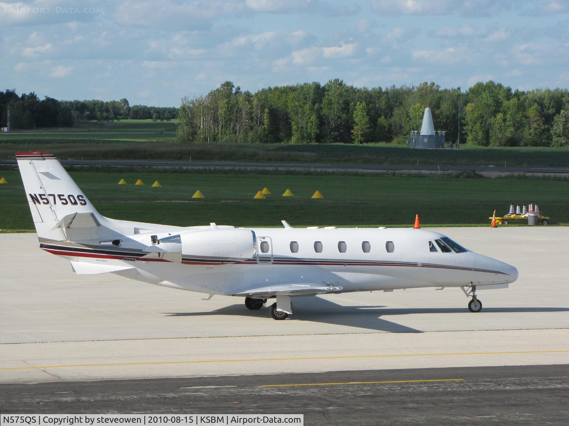 N575QS, 2007 Cessna 560XL C/N 560-5730, close up on the ramp @ KSBM