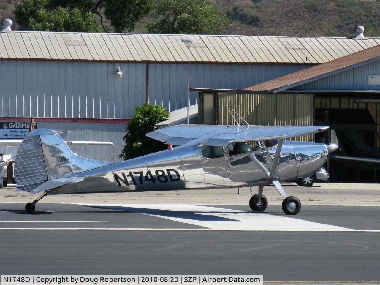 N1748D, 1951 Cessna 170A C/N 20191, 1951 Cessna 170A, Continental C145 145 Hp, takeoff roll Rwy 22