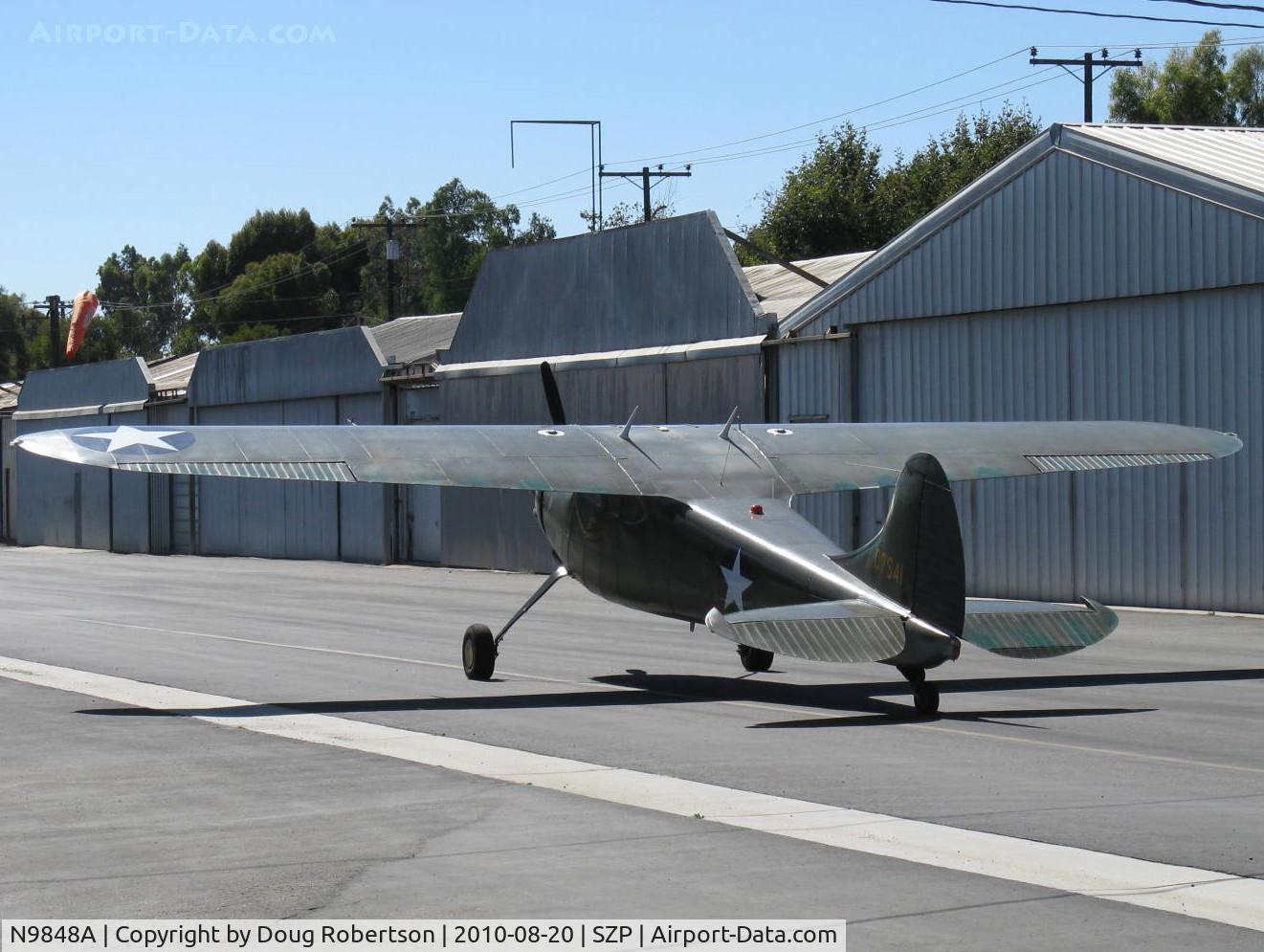 N9848A, 1950 Cessna 190 C/N 7541, 1950 Cessna 190 as U.S. Army LC-126, Jacobs R-755-A2 300 Hp upgrade, cantilever wings