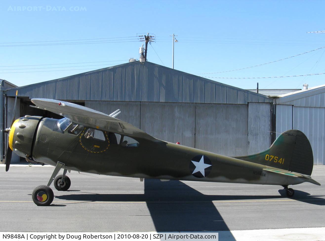 N9848A, 1950 Cessna 190 C/N 7541, 1950 Cessna 190 as U.S. Army LC-126, Jacobs R-755-A2 300 Hp upgrade