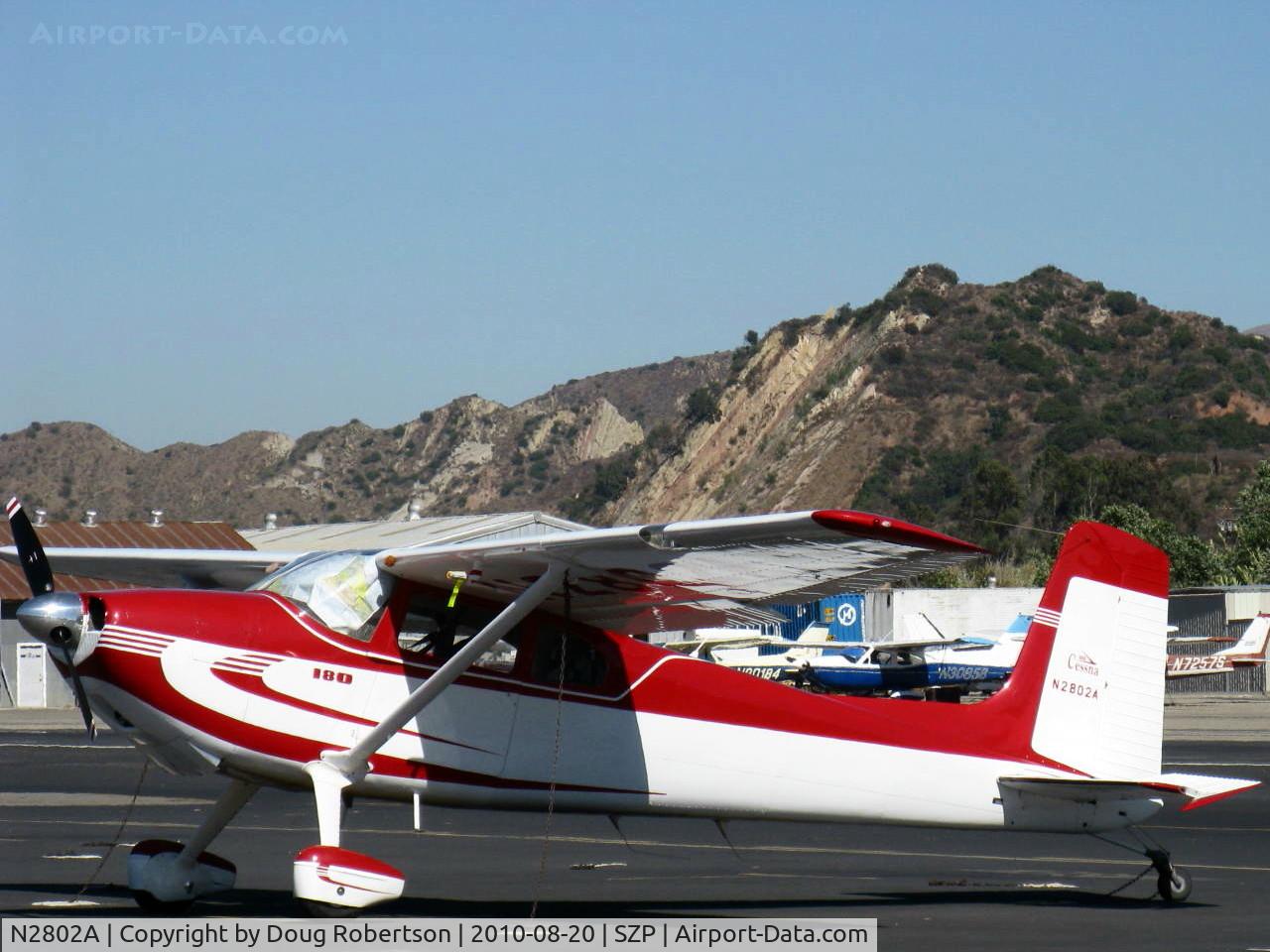 N2802A, 1953 Cessna 180 C/N 30002, 1953 Cessna 180, Continental O-470-A 225 Hp, 1st year of production