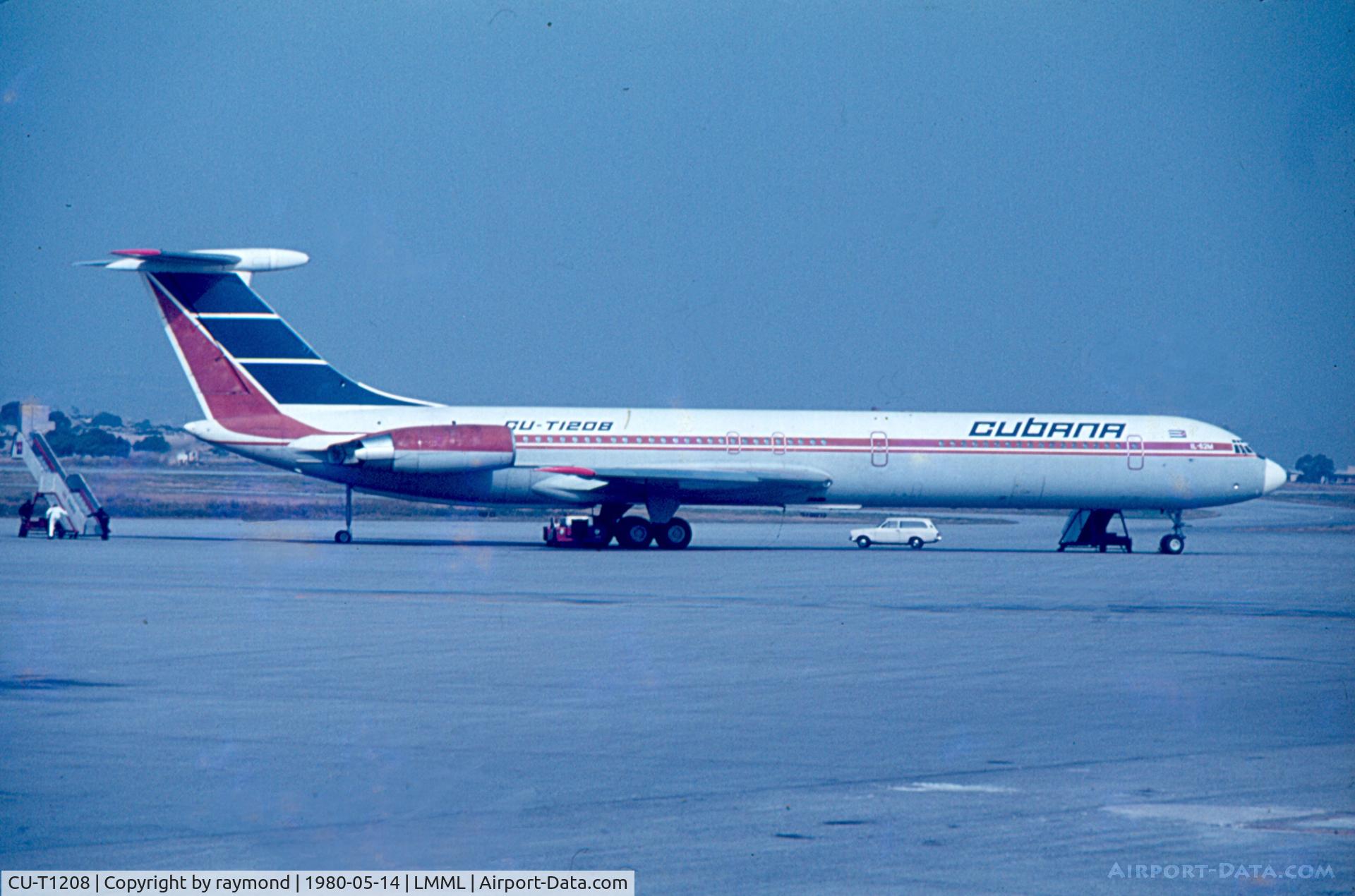 CU-T1208, 1977 Ilyushin Il-62M C/N 3726739, IL-62 CU-T1208 of Cubana on its one only visit to Malta.
