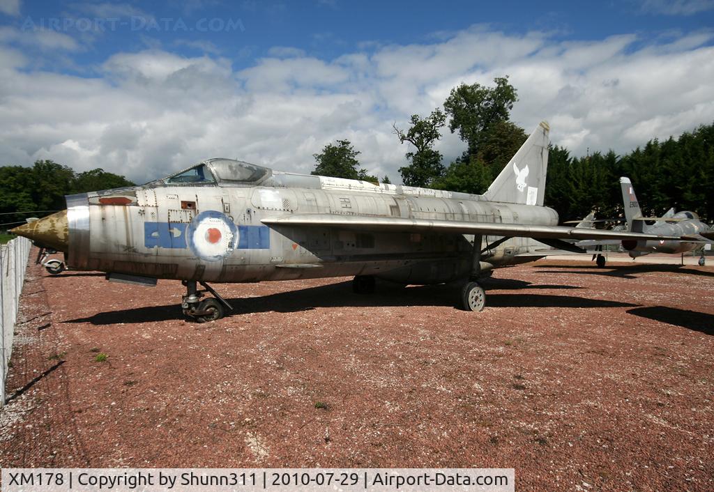 XM178, 1960 English Electric Lightning F.1A C/N 95065, Preserved in bad c/s inside Savigny-les-Beaune Museum...