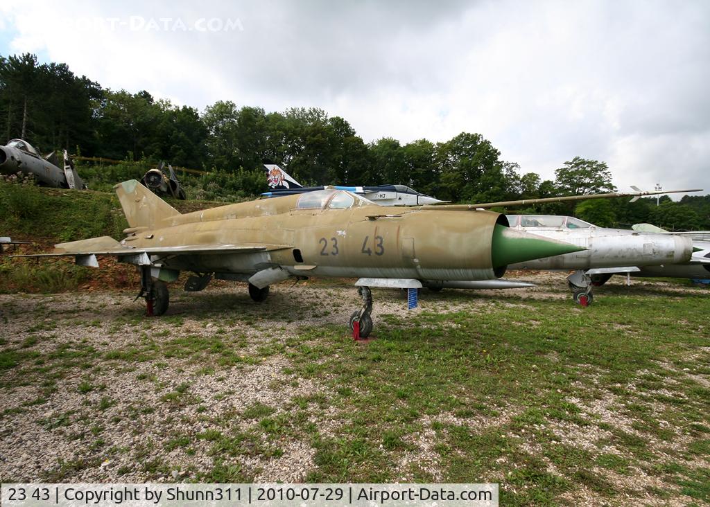 23 43, Mikoyan-Gurevich MiG-21MF C/N 96001091, S/n 96001091 - West Germany Air Force MiG-21MF75 preserved inside Savigny-les-Beaune Museum...