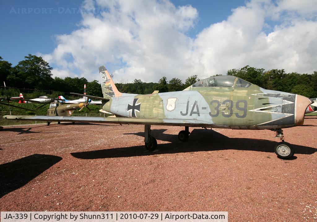 JA-339, Canadair CL-13B Sabre 6 C/N S6-1651, S/n 1651 - German Air Force CL-13B Sabre 6 preserved inside Savigny-les-Beaune Museum...
