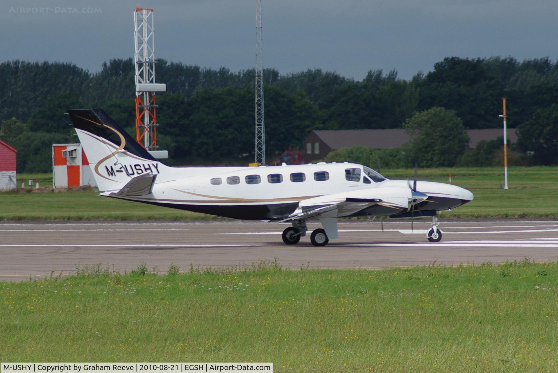 M-USHY, Cessna 441 Conquest II C/N 441-0209, About to depart.