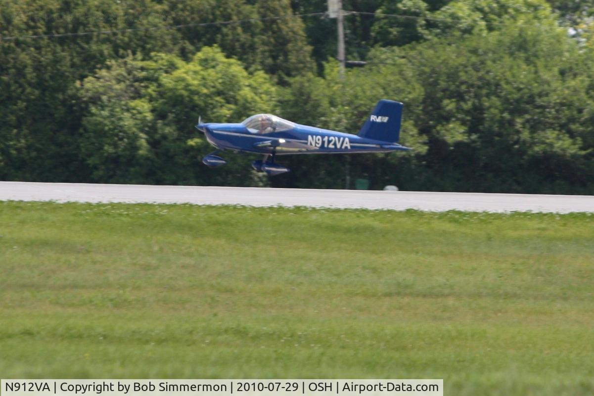 N912VA, 2006 Vans RV-12 C/N 1, Arriving at Airventure 2010 - Oshkosh, Wisconsin