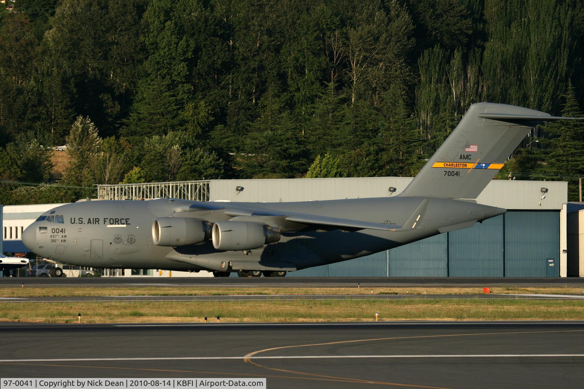97-0041, 1997 Boeing C-17A Globemaster III C/N 50045/P-41, KBFI This C-17 brought 