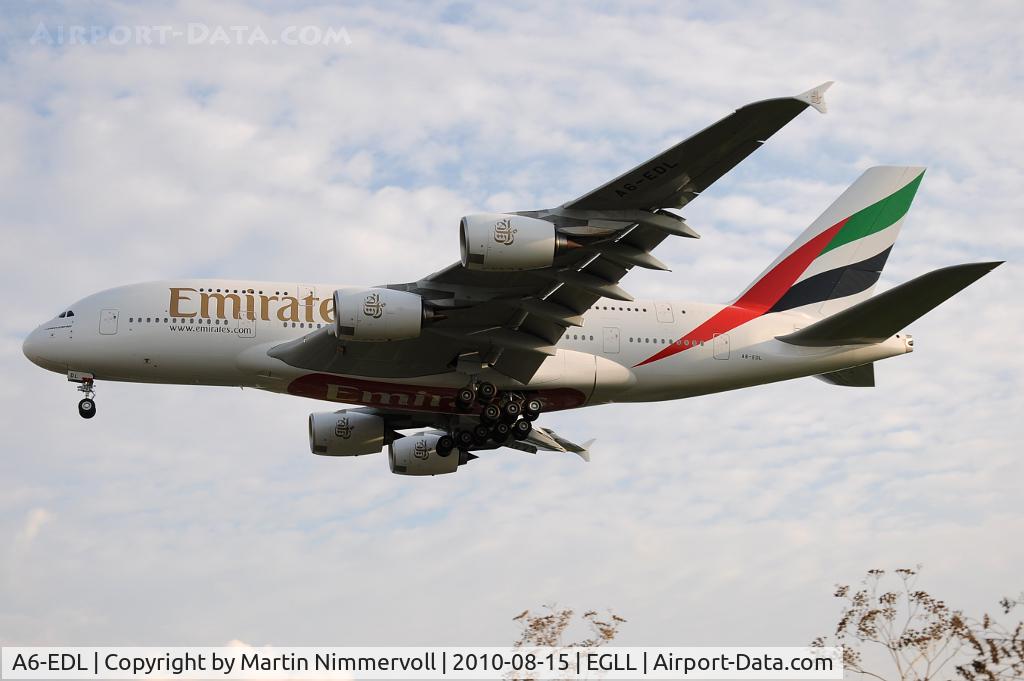 A6-EDL, 2010 Airbus A380-861 C/N 046, Emirates