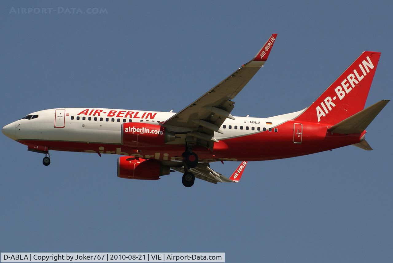 D-ABLA, 2007 Boeing 737-76J C/N 36114, Air Berlin
