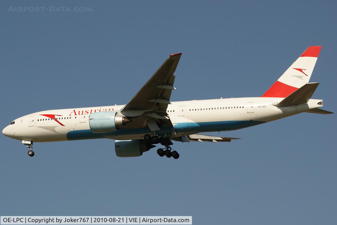 OE-LPC, 2002 Boeing 777-2Z9/ER C/N 29313, Austrian Airlines