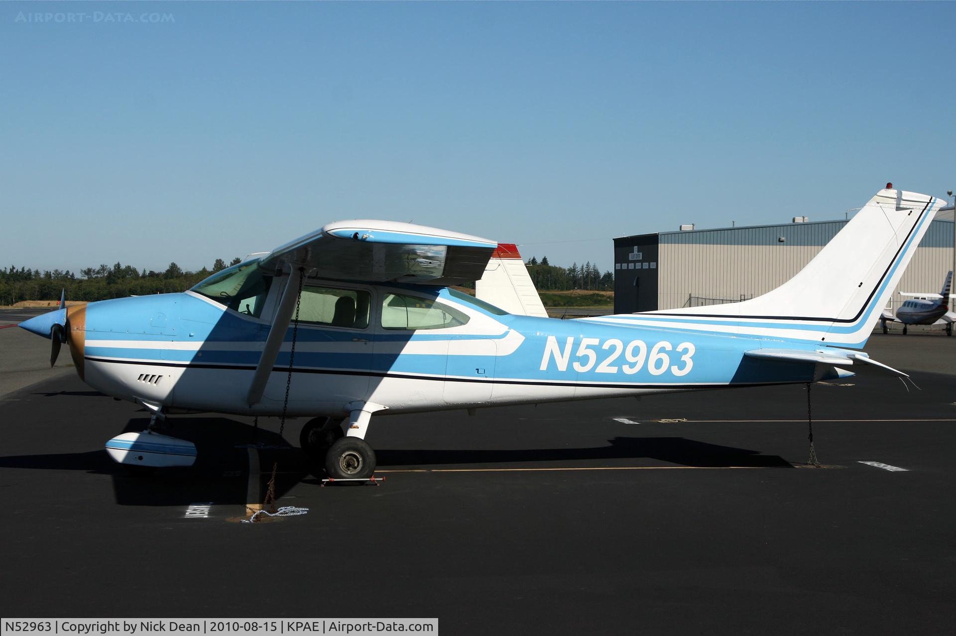 N52963, 1974 Cessna 182P Skylane C/N 18262976, KPAE 38th anniversary of beginning spotting 8/15/72