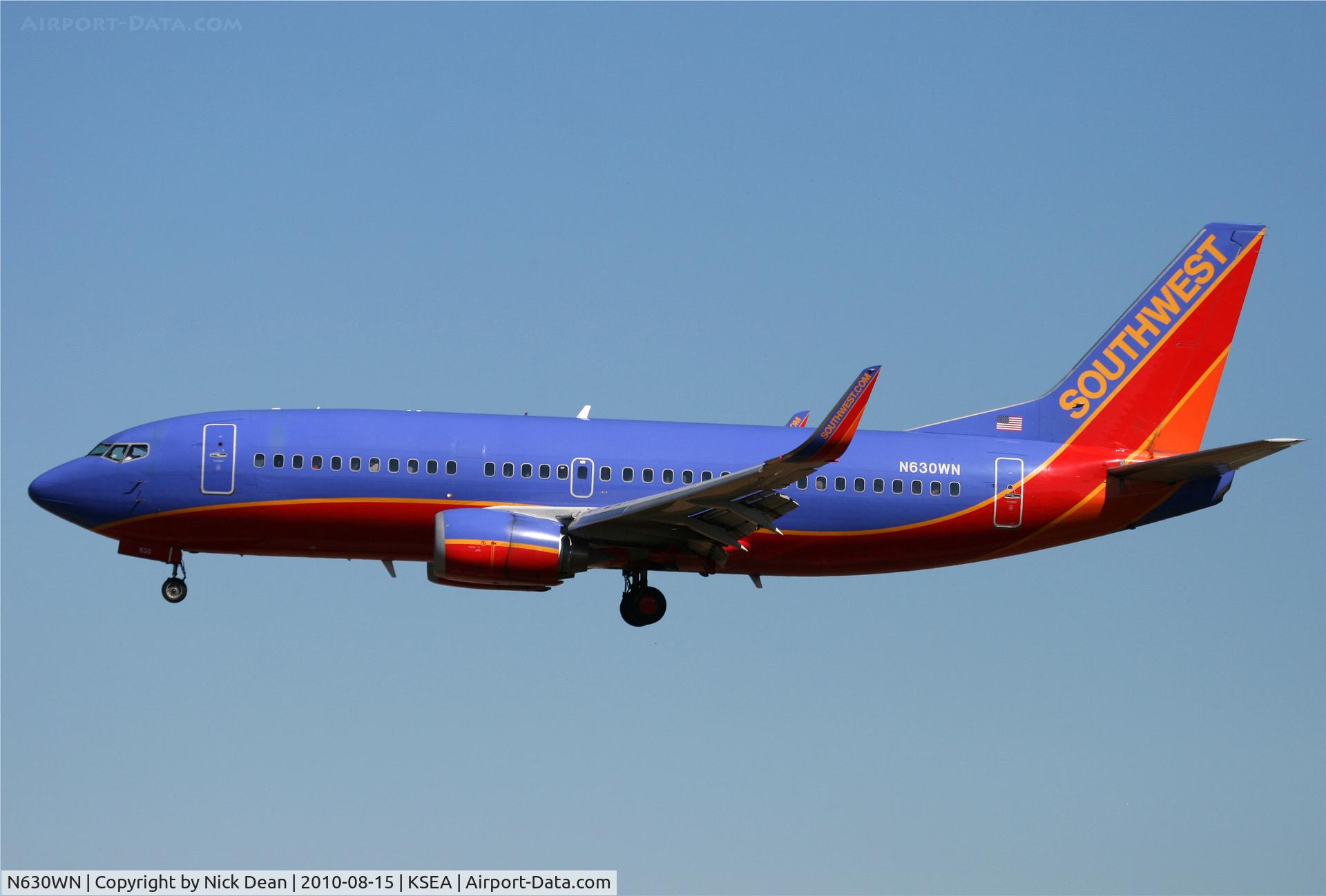 N630WN, 1996 Boeing 737-3H4 C/N 27705, KSEA