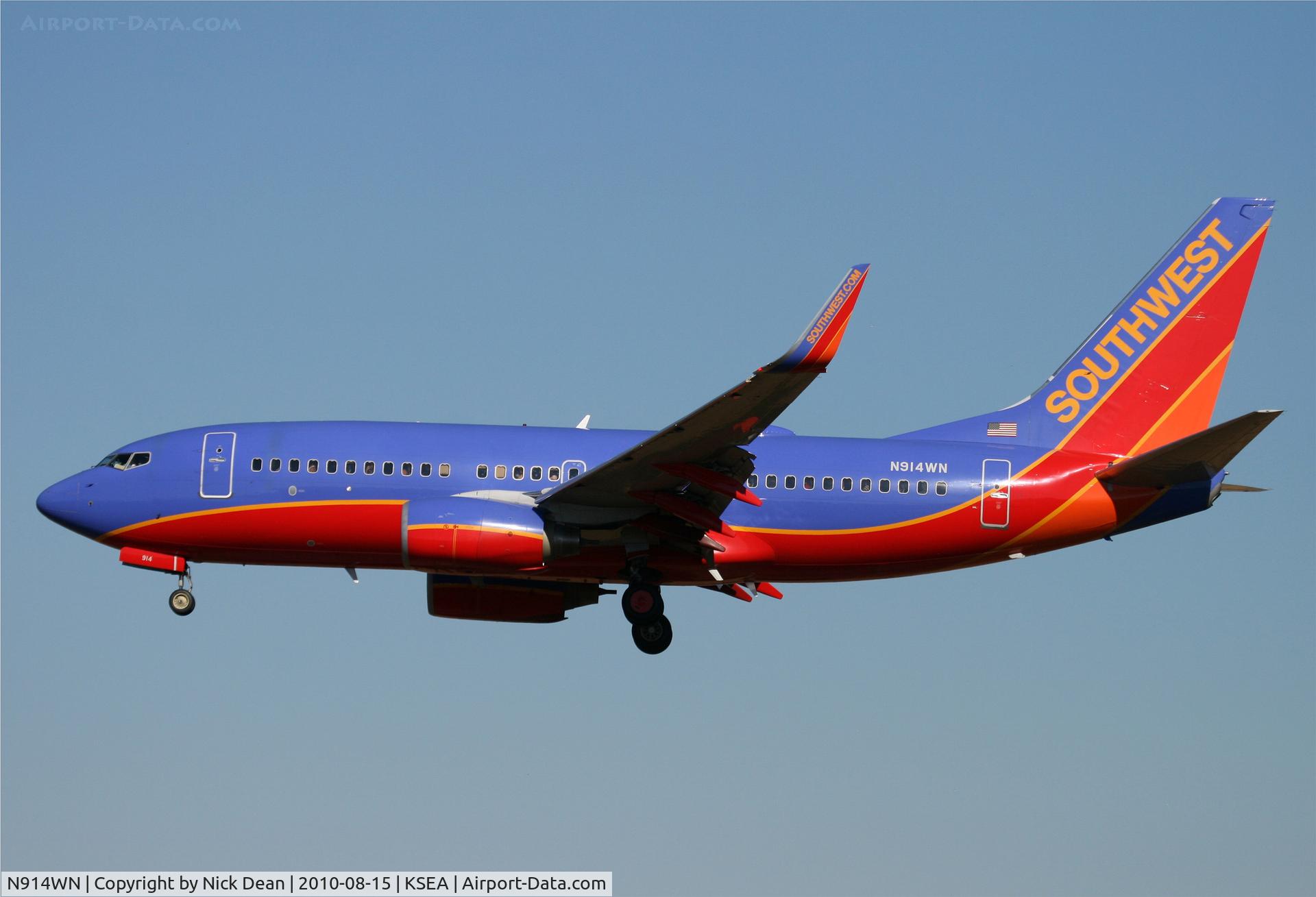 N914WN, 2008 Boeing 737-7H4 C/N 36622, KSEA