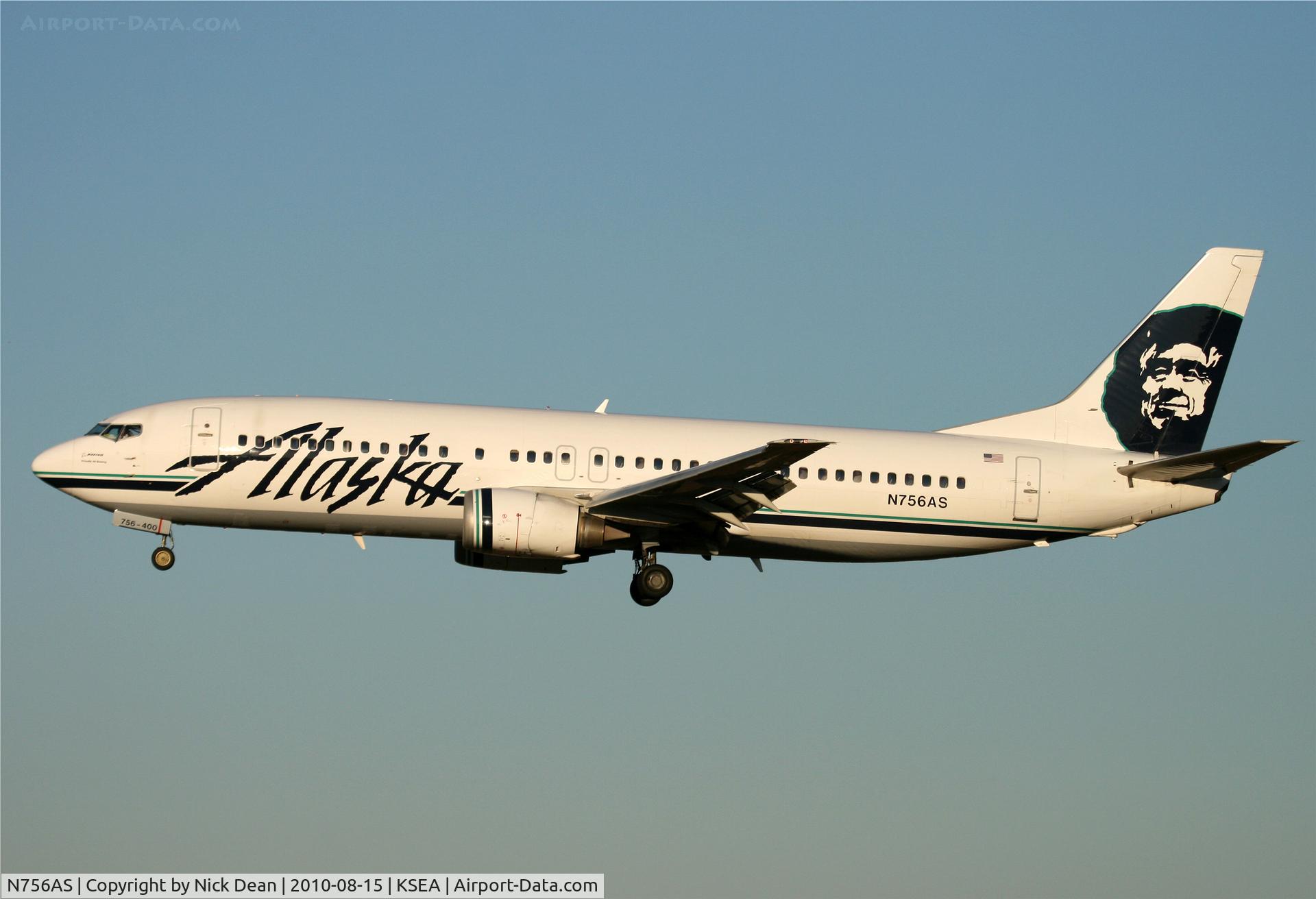 N756AS, 1992 Boeing 737-4Q8 C/N 25097, KSEA