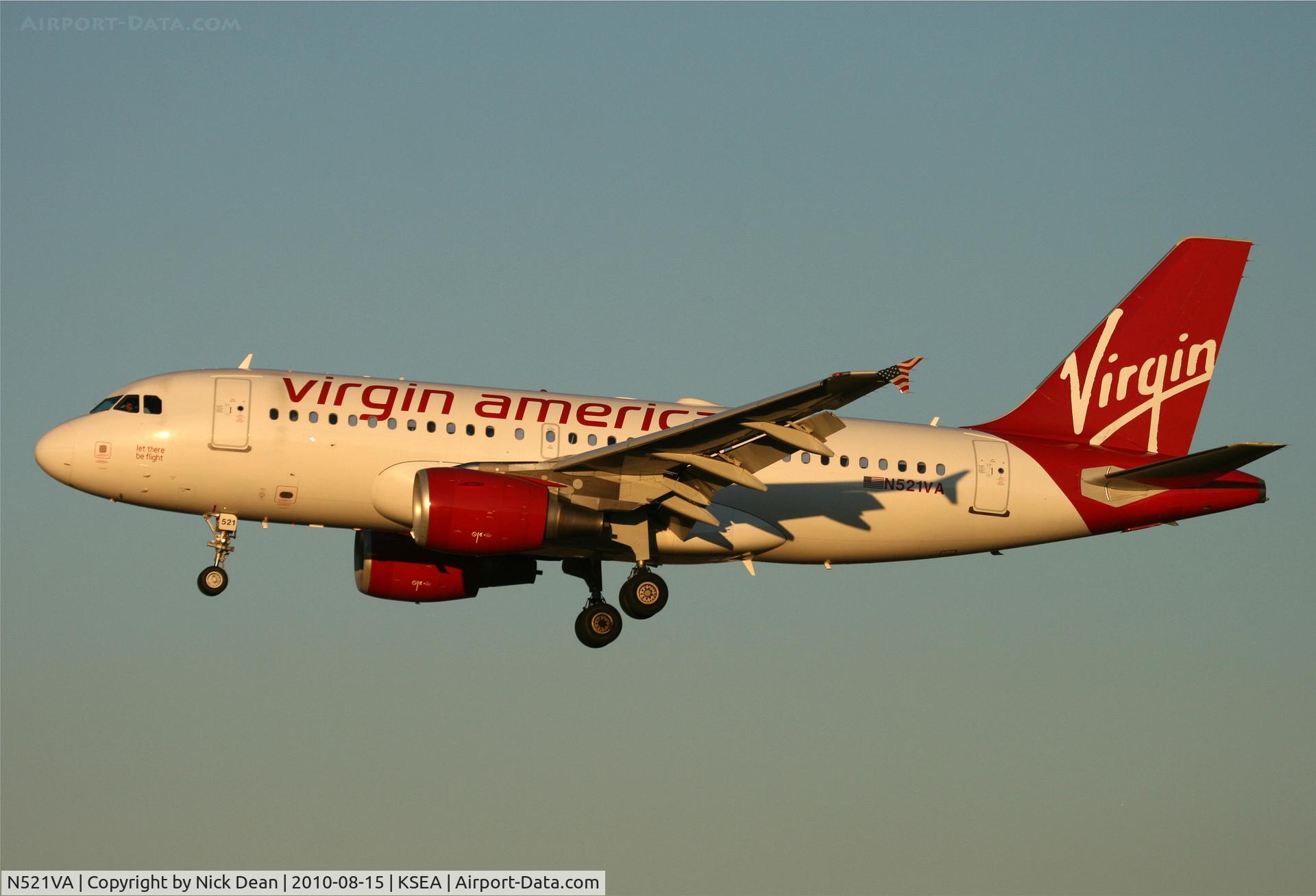 N521VA, 2006 Airbus A319-112 C/N 2773, KSEA