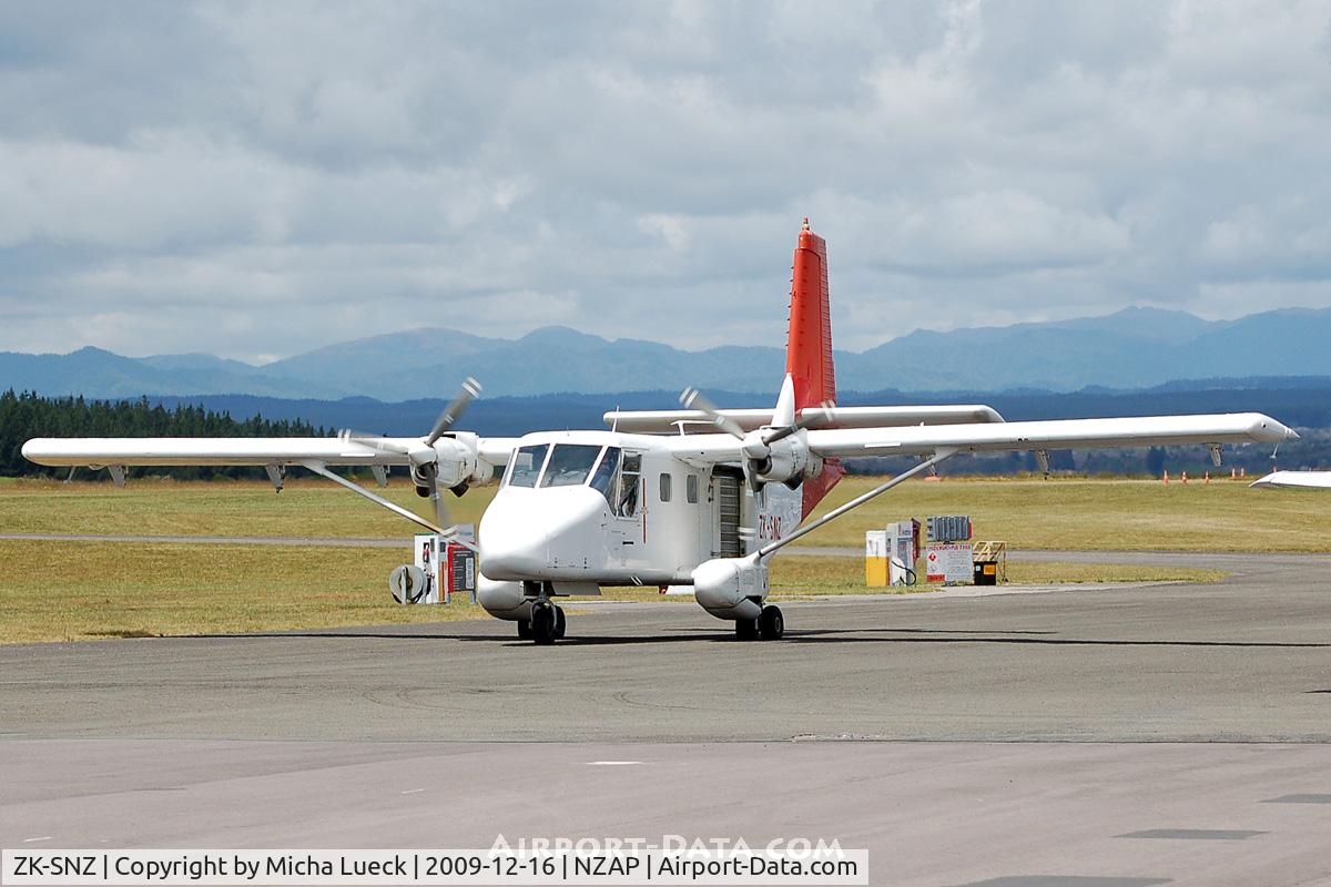 ZK-SNZ, GAF N22C Nomad C/N N22C-104, At Taupo