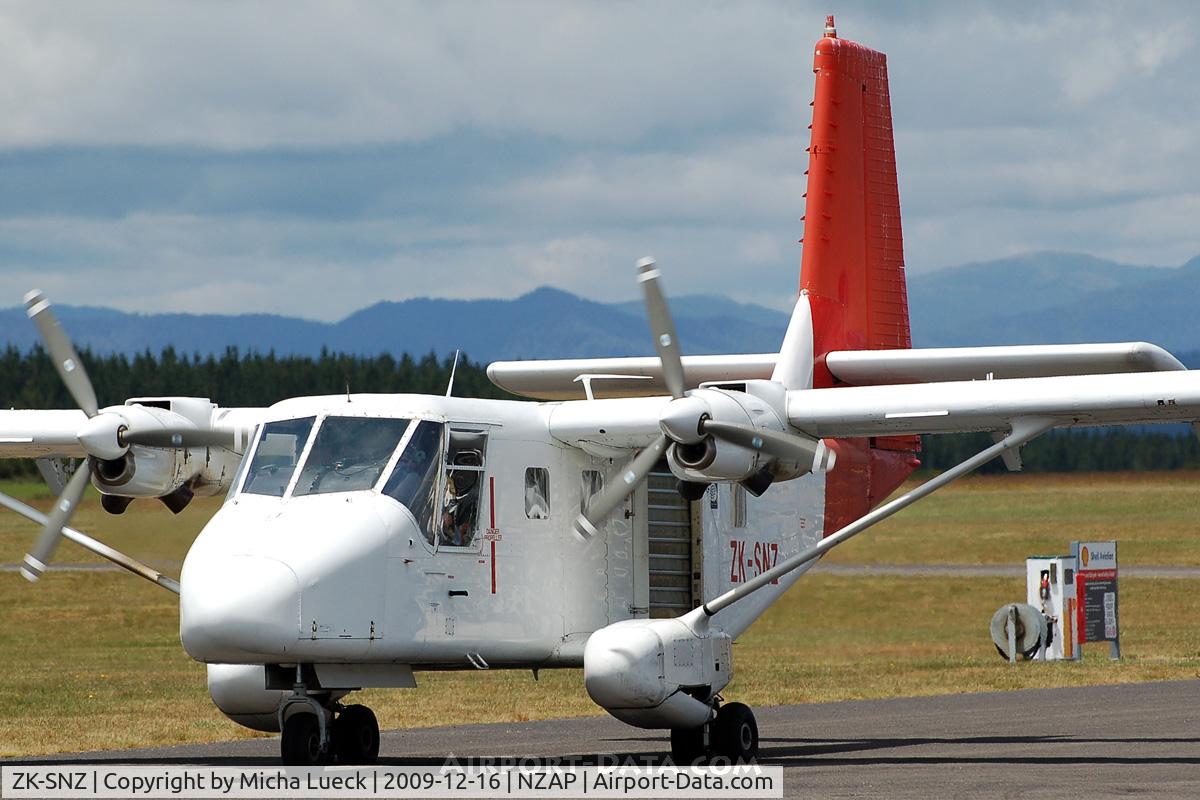 ZK-SNZ, GAF N22C Nomad C/N N22C-104, At Taupo