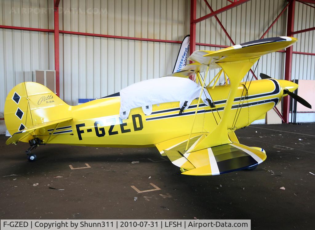 F-GZED, Pitts S-2A Special C/N 2063, Hangared...