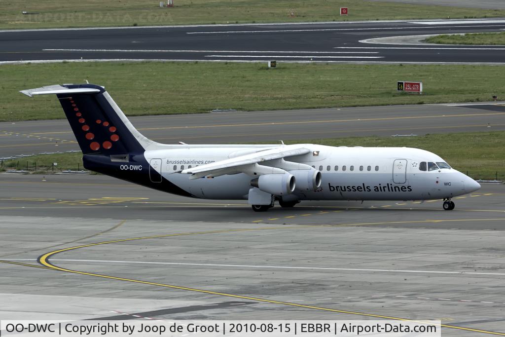 OO-DWC, 1998 British Aerospace Avro 146-RJ100 C/N E3322, Brussels Airlines regional jet