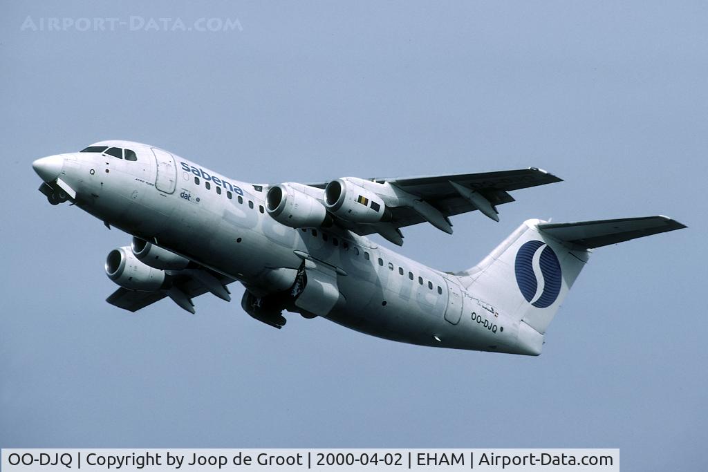 OO-DJQ, 1996 British Aerospace Avro 146-RJ85 C/N E.2289, departure for a shuttle to Brussels