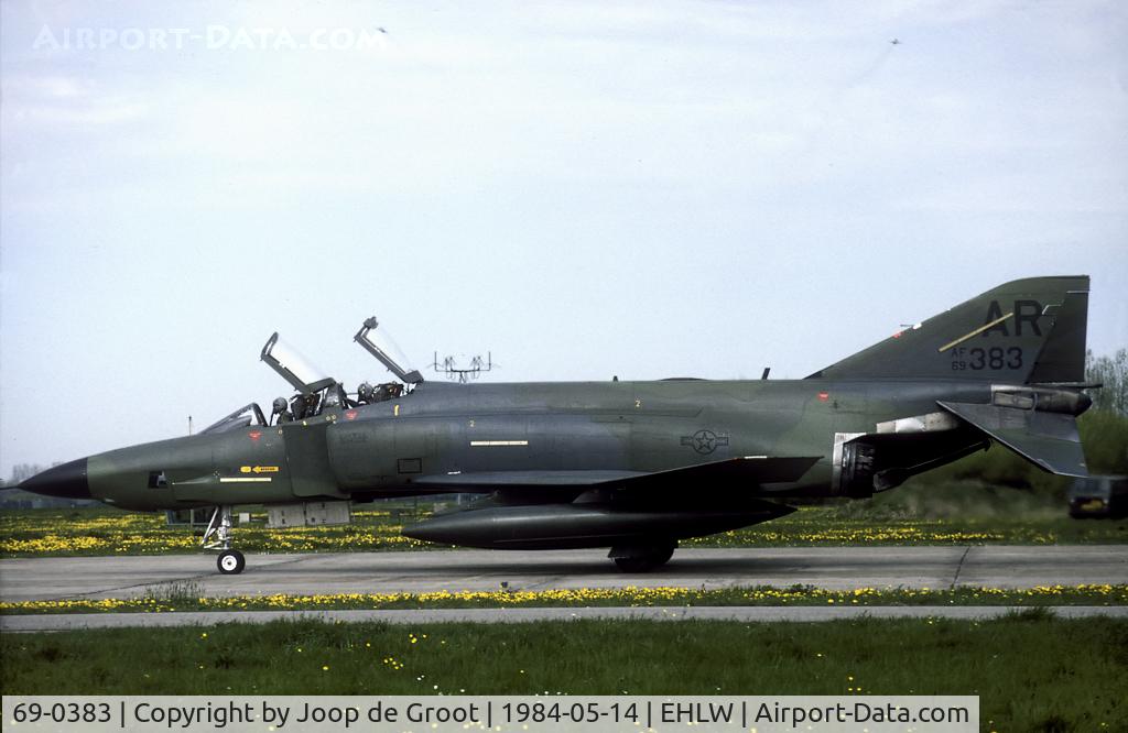 69-0383, 1969 McDonnell Douglas RF-4C Phantom II C/N 4019, 1 TRS/10 TRW visitor to Leeuwarden. Recce aircraft were quite rare to visit this air defence base.