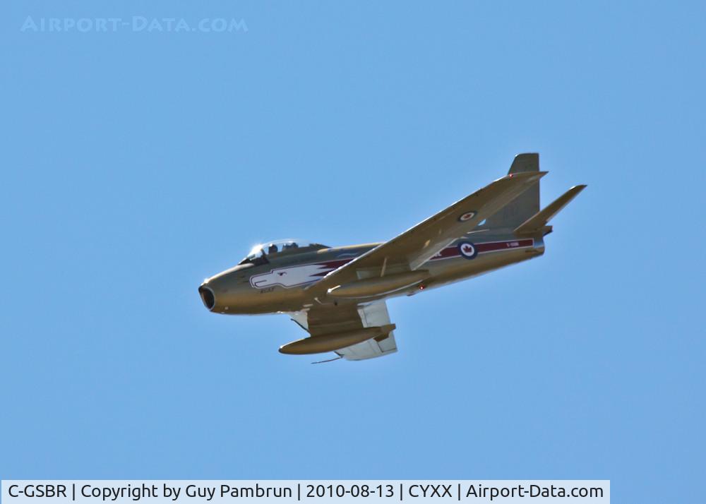 C-GSBR, 1954 Canadair CL-13 Sabre 5 C/N 1104, Performing at the Abbotsford Airshow 2010