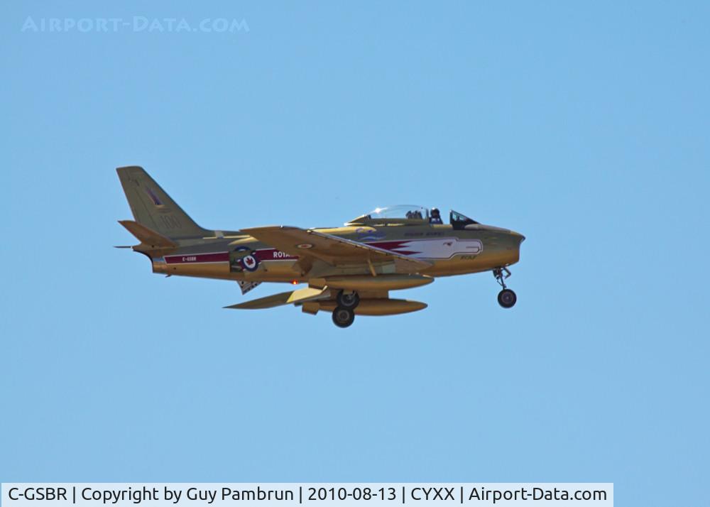 C-GSBR, 1954 Canadair CL-13 Sabre 5 C/N 1104, Performing at the Abbotsford Airshow 2010